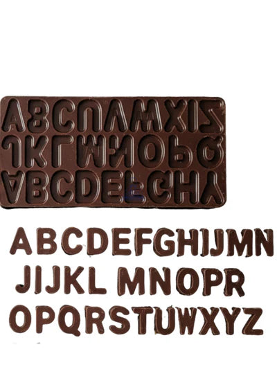 Regular Bakers Polycarbonate Capital Letter Chocolate Mold (Bubble Style) |SBPS-36-1| (MOQ 12 PCS) (ADD)