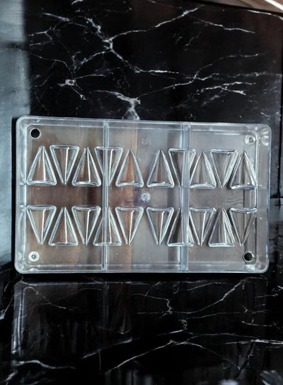 Small Bakers 20-Cavity Polycarbonate Pyramid Chocolate Mold |SBPS-86|1 Piece| (MOQ 12 PCS) (UD)