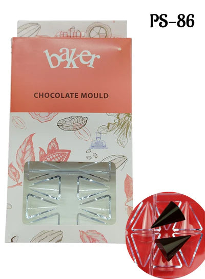 Small Bakers 20-Cavity Polycarbonate Pyramid Chocolate Mold |SBPS-86|1 Piece| (MOQ 12 PCS) (UD)