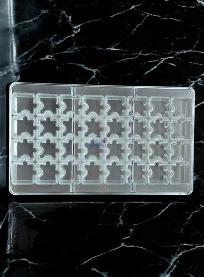 Small Bakers 32 Cavity Polycarbonate Chocolate Puzzle Mold |SBPS-99|1 Piece|  (MOQ 12 PCS) (UD)