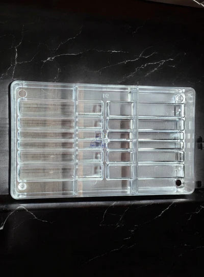 Small Bakers Polycarbonate Rectangular Bar and Segment Mold |SBPS-91|1 Piece|  (MOQ 12 PCS) (UD)