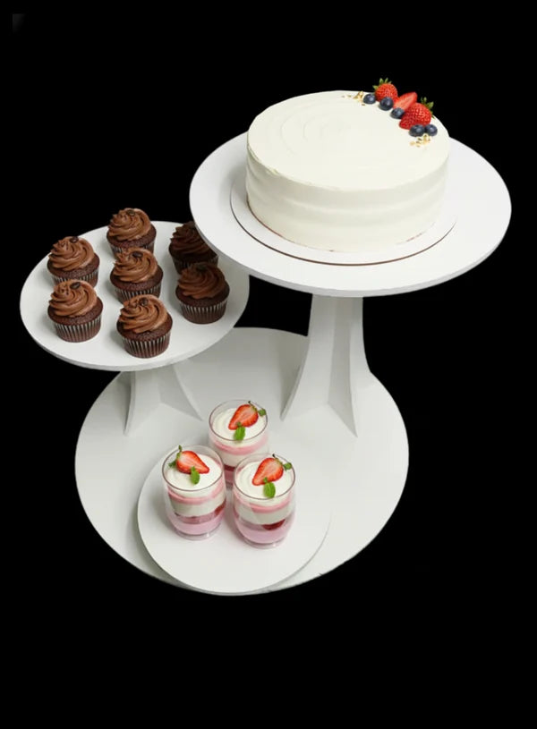 Three-Tier Spiral Cascade Stand Set | 1 Piece Pack (MOQ 12 PCS)