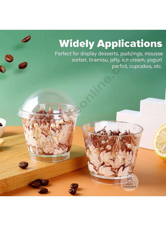Simple Transparent Mousse Cups with Lids | Dessert Cups | Pudding Cups | Mini Parfait Cups (MOQ 500 PCS)(L.5)