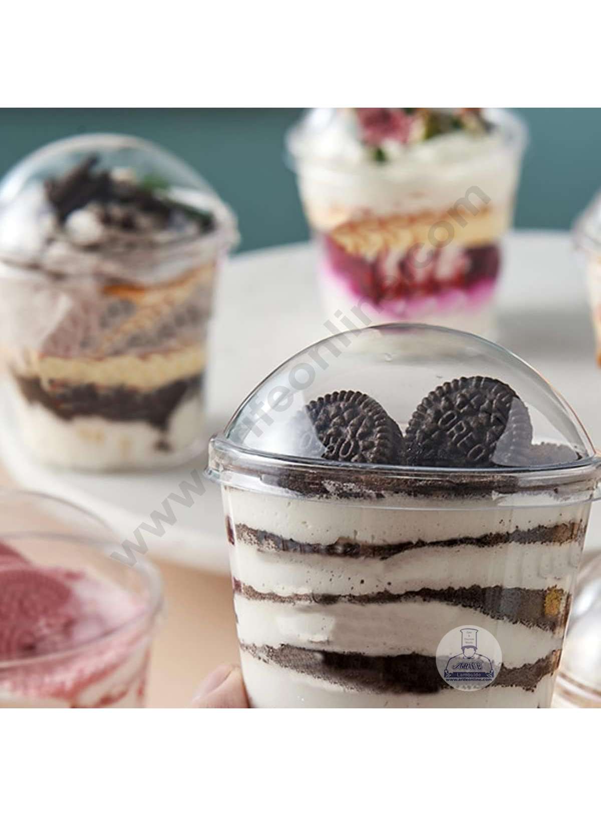 Simple Transparent Mousse Cups with Lids | Dessert Cups | Pudding Cups | Mini Parfait Cups (MOQ 500 PCS)(L.5)