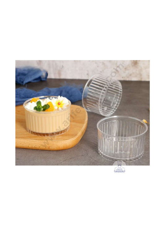 Transparent Round Frill Mousse Cups with Lids | Dessert Cups | Pudding Cups | Mini Parfait Cups (MOQ 500 PCS) (L.5)