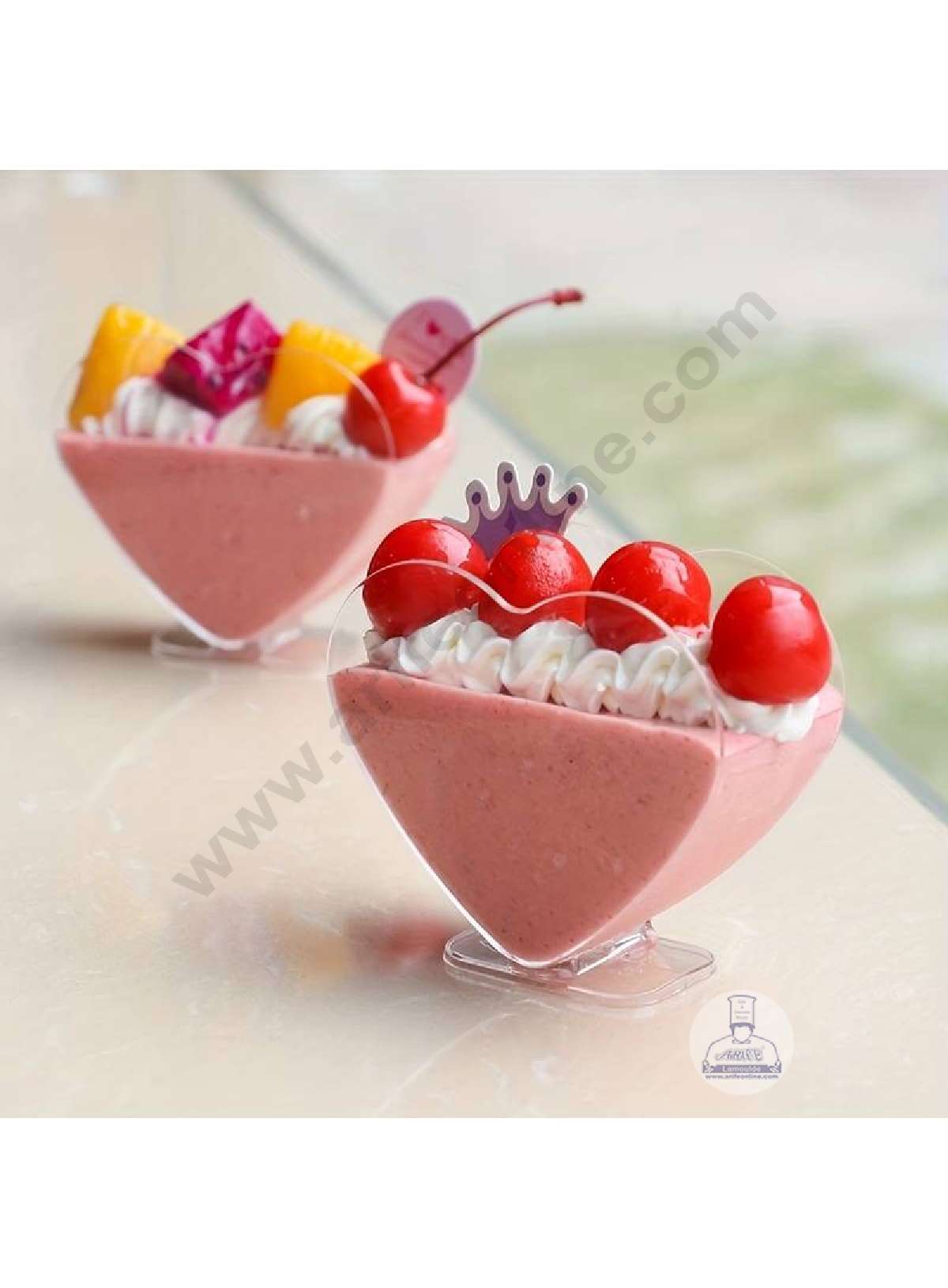 Transparent Heart Shape Mousse Cups | Dessert Cups | Pudding Cups | Mini Parfait Cups   CH54 (MOQ 500 PCS) (M.25)