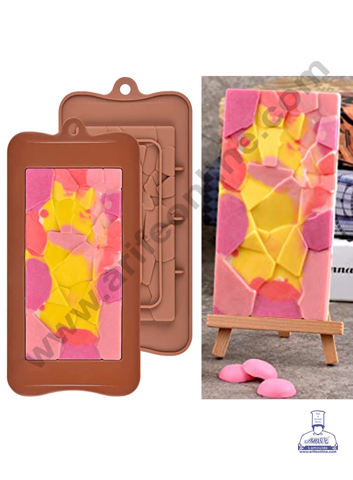 Cake Decor 1 Cavity Break Apart Shape Chocolate Bar Silicone Chocolate Mould