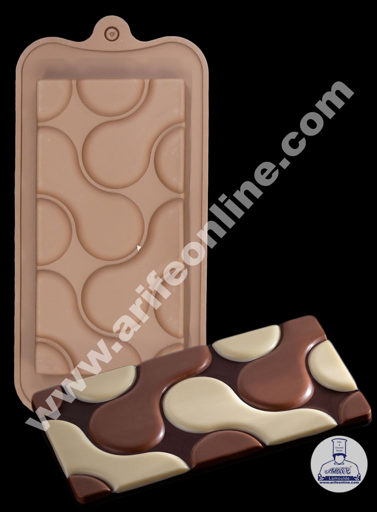Cake Decor 1 Cavity Flow Shape Chocolate Bar Silicone Chocolate Mould