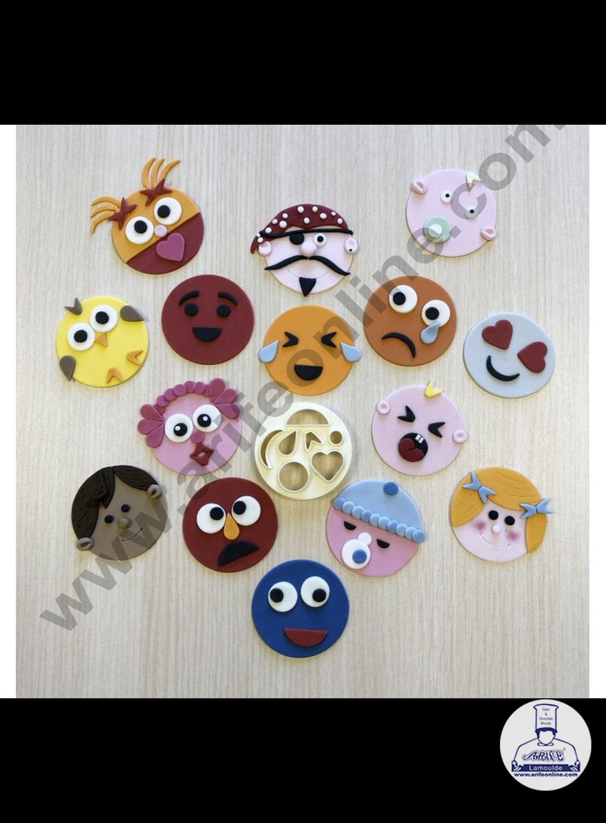 Cake Decor 1 Pc Mix and Match Funny Face Plastic Fondant Cutter Gumpaste Cutter