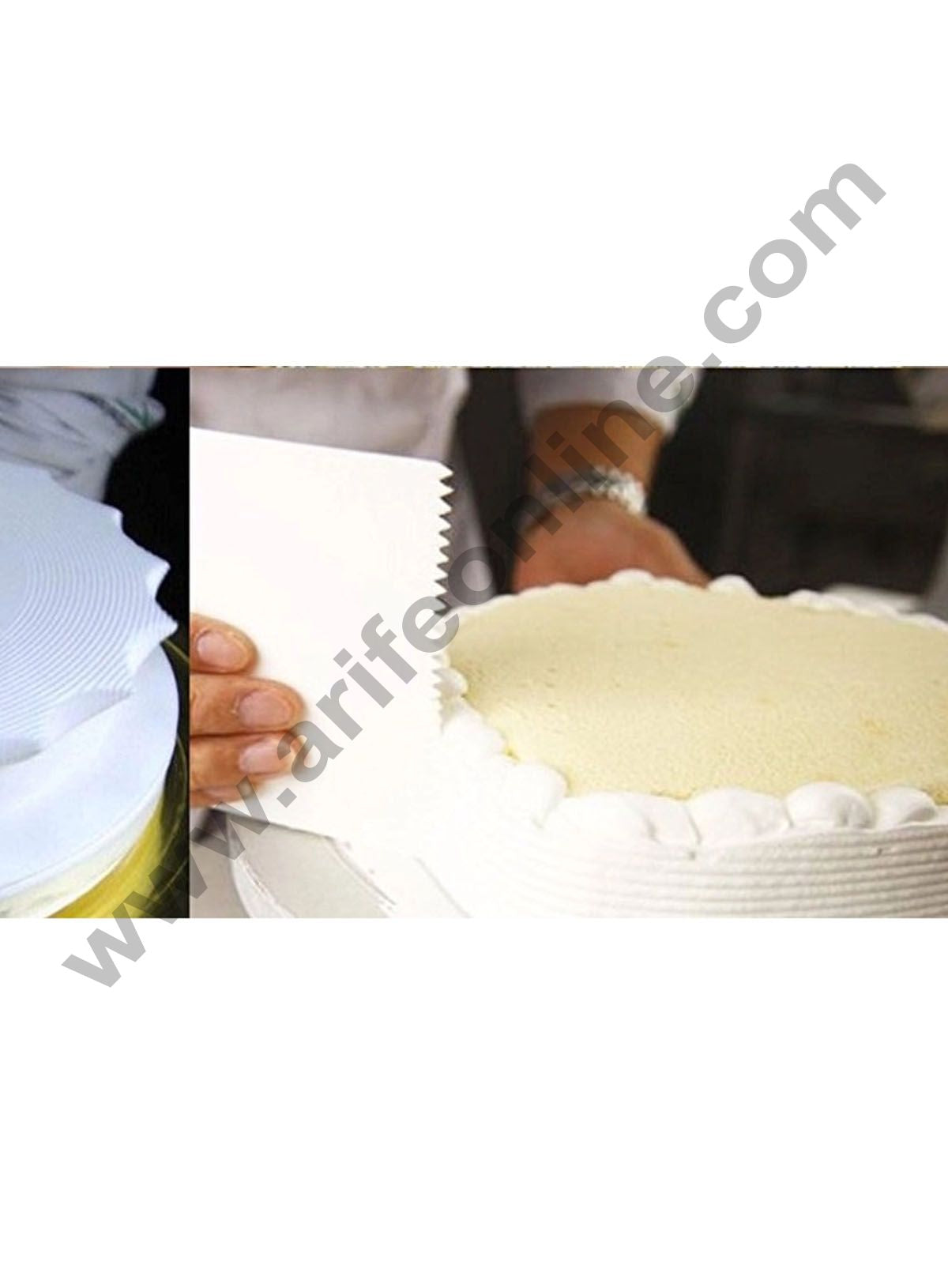 1 Pcs Aluminum Patterned Side Scraper Polisher Scraper Pastry Icing Comb For Cakes For Baking SBAS-0002 (MOQ 12 PCS)