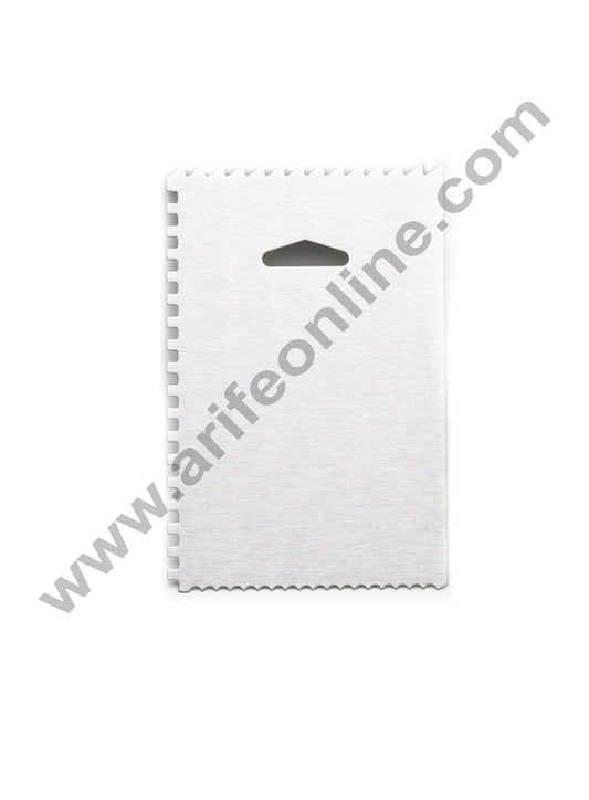 Cake Decor 1 Pcs Aluminum Patterned Side Scraper Polisher Scraper Pastry Icing Comb For Cakes For Baking SBAS-0002