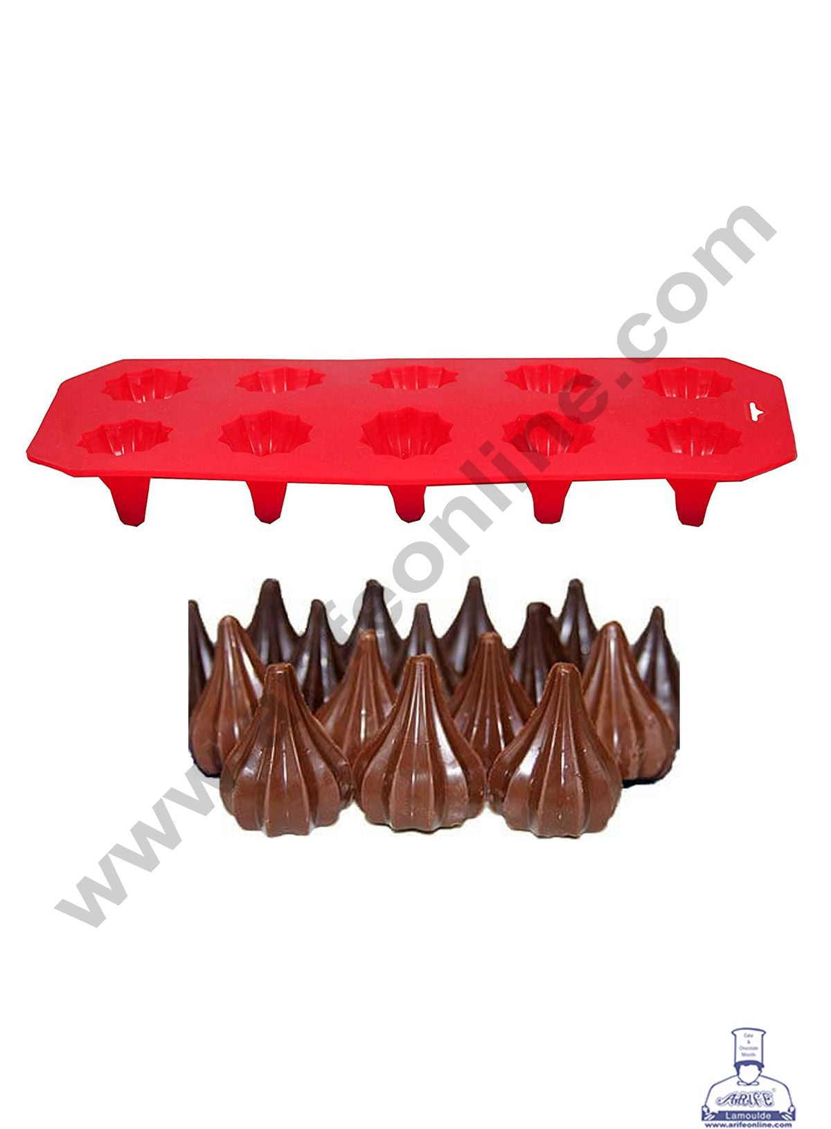 Cake Decor 10 Cavity Modak Shape Chocolate Mould, Ganesh Chaturti Festivals SBCM-679