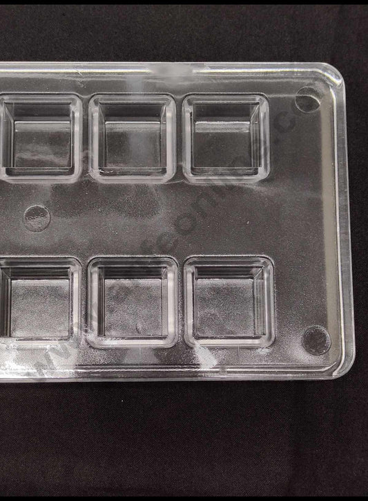 Cake Decor 10 Cavity Square Shape Small Polycarbonate Chocolate Mould