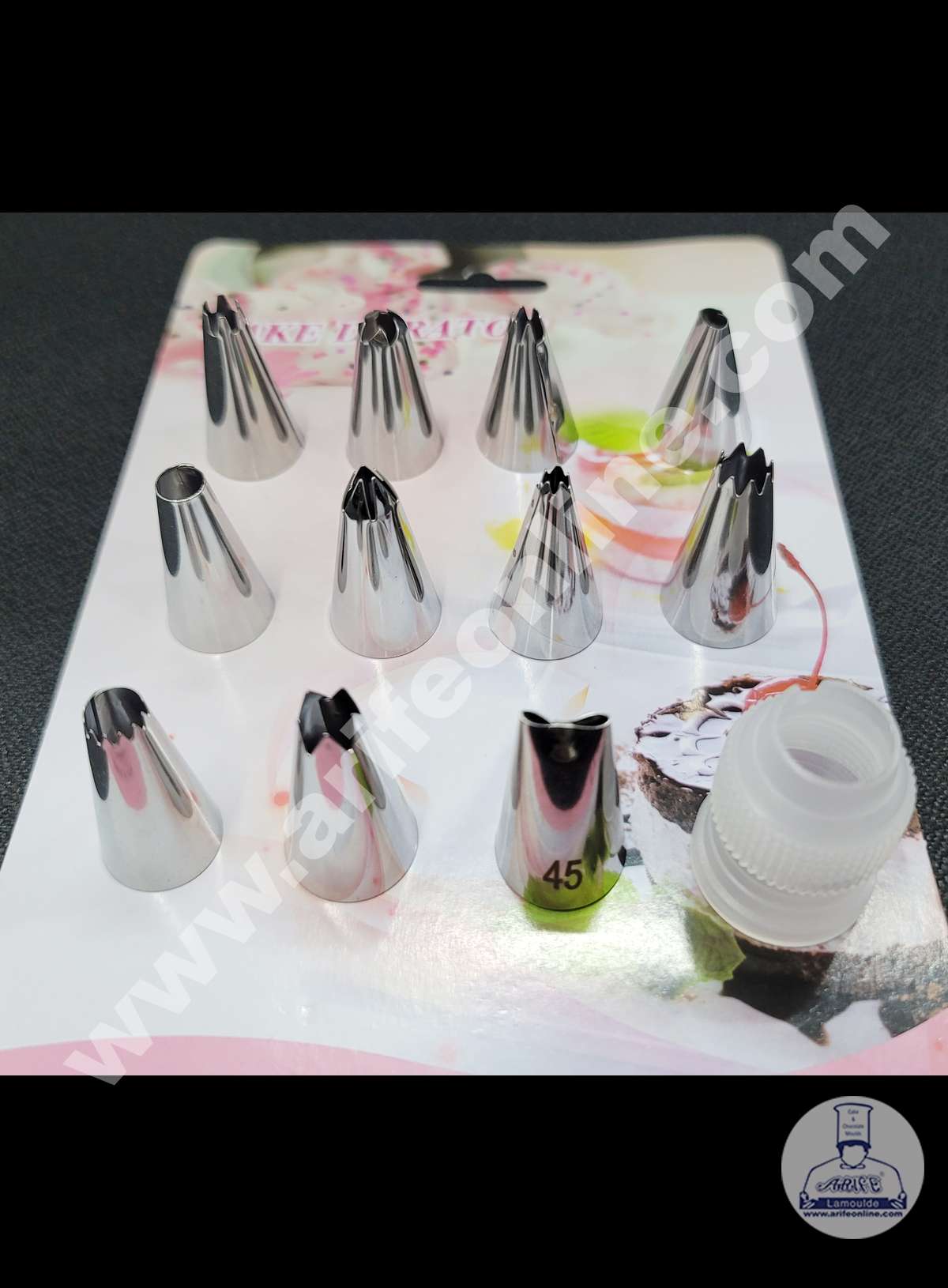 Cake Decor 11 Pcs Nozzle With 1 Coupler Set Pastry Tips Cupcake Cake Decorating Nozzle