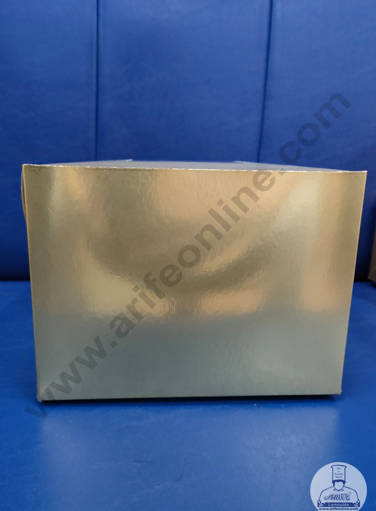 Cake Decor 1/2 kg Golden Cake Box Packaging with Clear Display Rectangle Window 8 x 8 x 6 Inch (Pack of 5pcs)