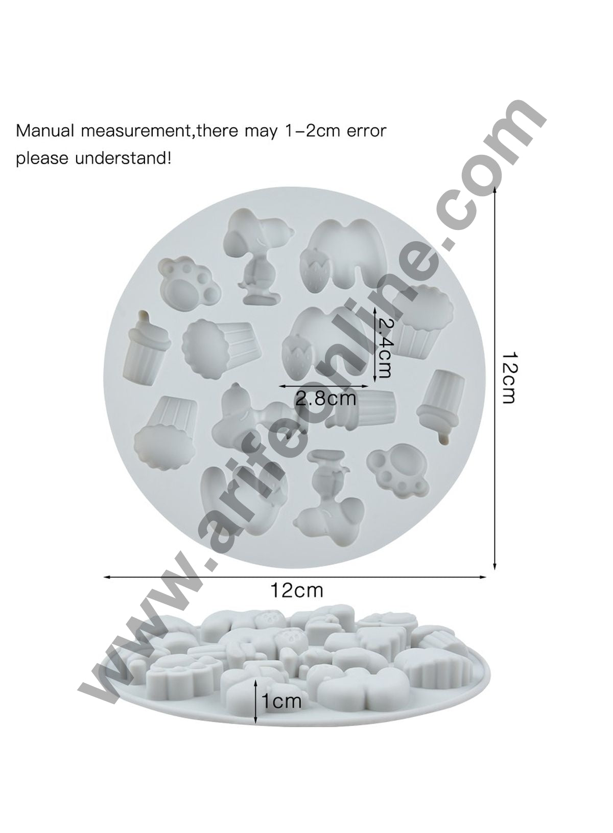 Cake Decor 14 Cavity Silicone Chocolate Mould Popcorn Dog Foot Print Coke and Strawberry Silicon Jelly Candy Mould