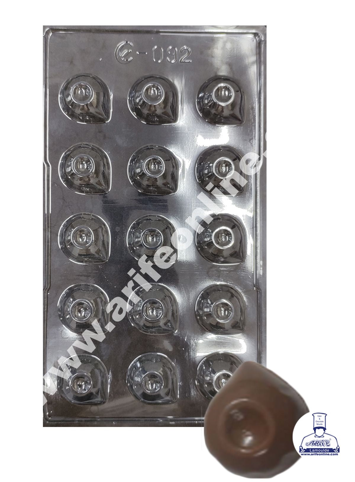 Cake Decor 15 Cavity Diwali Diya Mold PVC Chocolate mould (10 pcs pack)