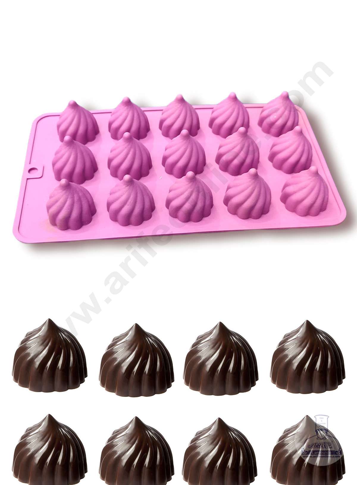 Cake Decor 15 Cavity Modak Shape Chocolate Mould Ganesh Chaturti Festivals SBCM-718