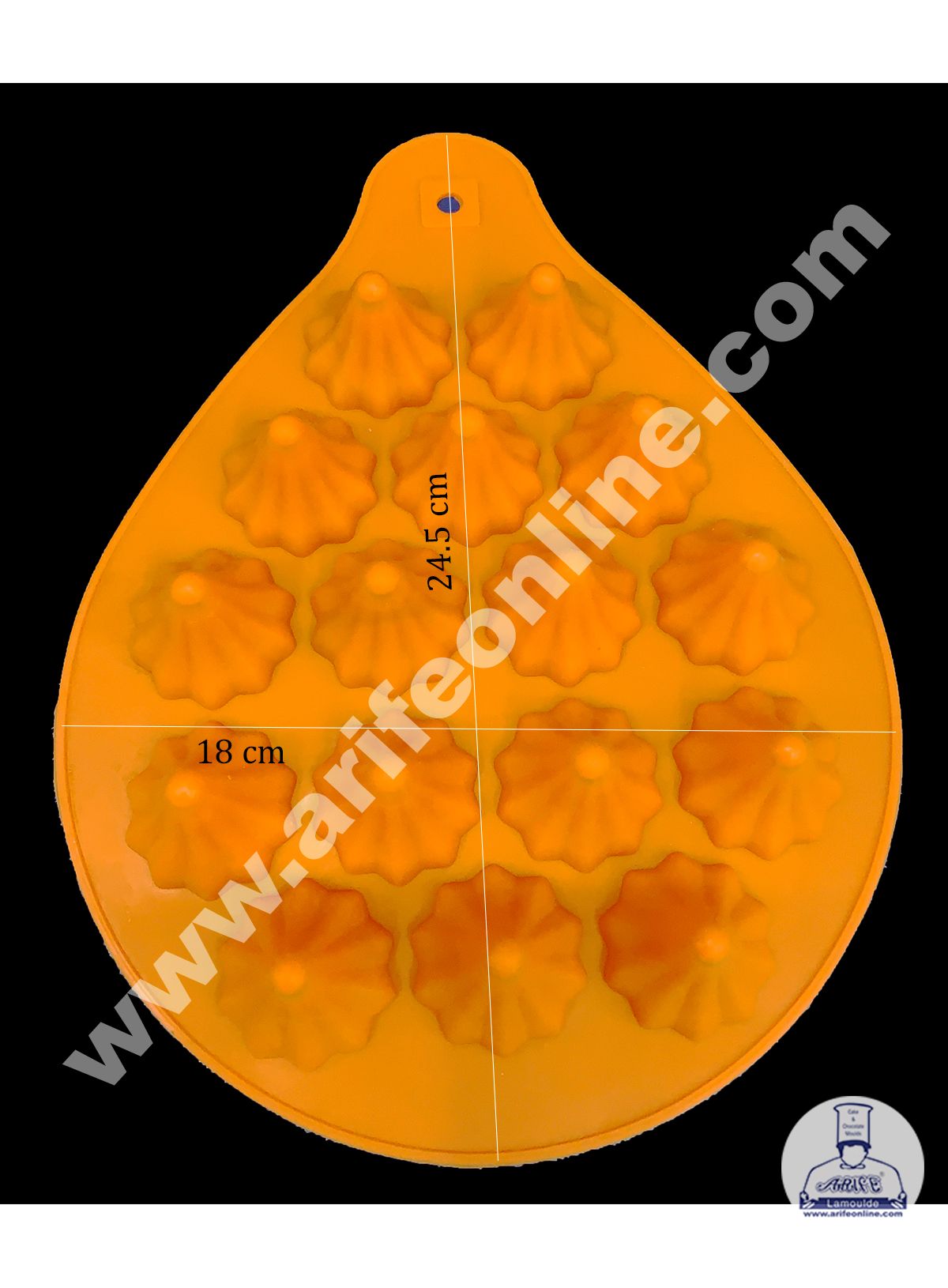 Cake Decor 16 Cavity Modak Shape Chocolate Mould, Ganesh Chaturti Festivals SBCM-680
