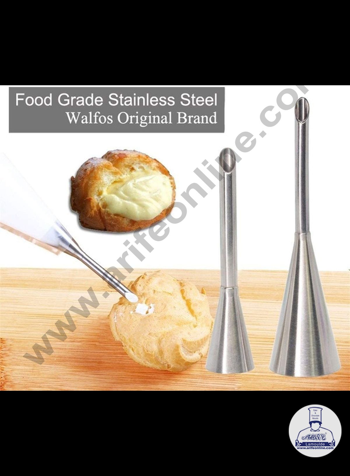Cake Decor 2 Pcs Filling Nozzle Puff Special Nozzle Set Pastry Tips Cupcake Cake Decorating Nozzle YG-41