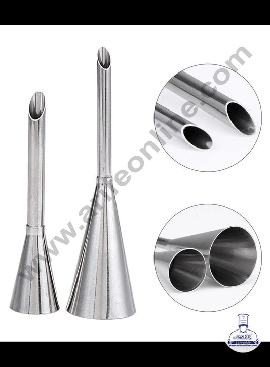 Cake Decor 2 Pcs Filling Nozzle Puff Special Nozzle Set Pastry Tips Cupcake Cake Decorating Nozzle YG-41