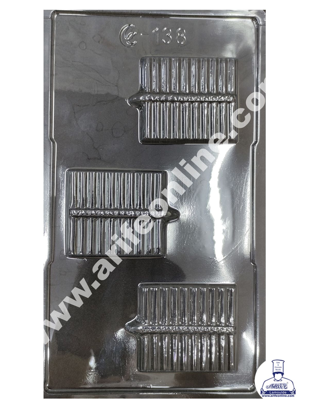 Cake Decor 3 Cavity Diwali Medium Ladi Bomb Mould PVC Chocolate mould (10 pcs pack)