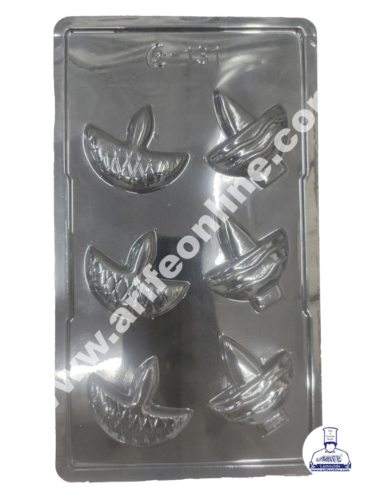 Cake Decor 6 Cavity Diwali Lamp Mould PVC Chocolate mould (10 pcs pack)