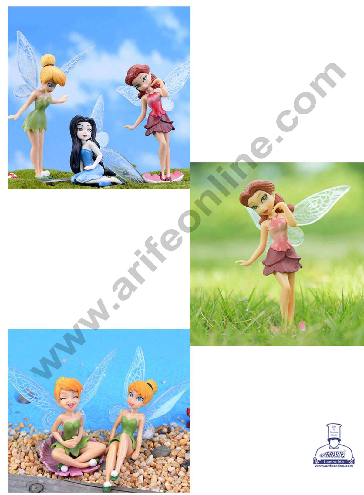 Cake Decor 6 Pieces Fairy Tale Plastic Toys for Cake Toppers