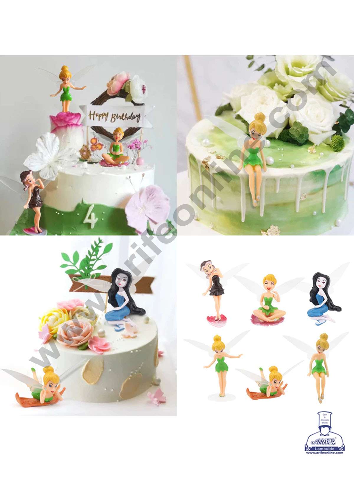 Cake Decor 6 Pieces Fairy Tale Plastic Toys for Cake Toppers