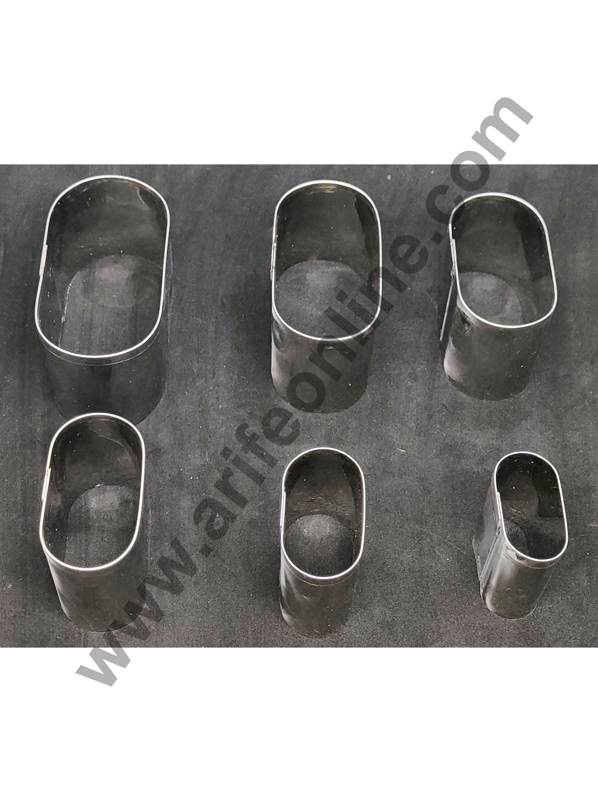 Cake Decor 6Pcs Oval Shape Stainless Steel Cookie Cutter, Cutter Bakeware Mould Biscuit
