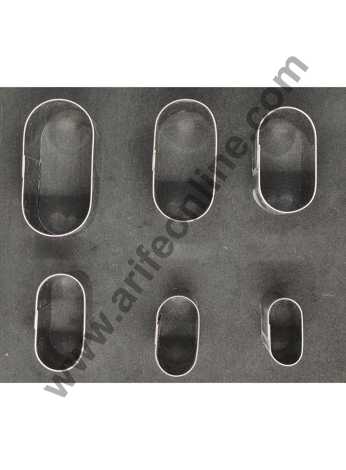 Cake Decor 6Pcs Oval Shape Stainless Steel Cookie Cutter, Cutter Bakeware Mould Biscuit