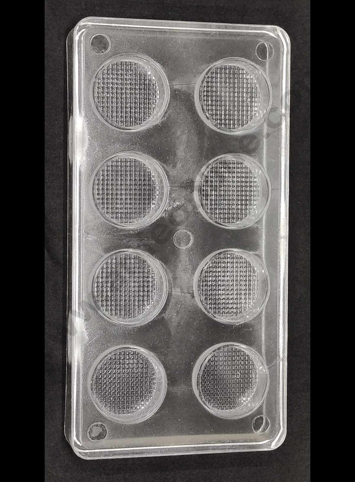 Cake Decor 8 Cavity Round Shape Small Polycarbonate Chocolate Mould