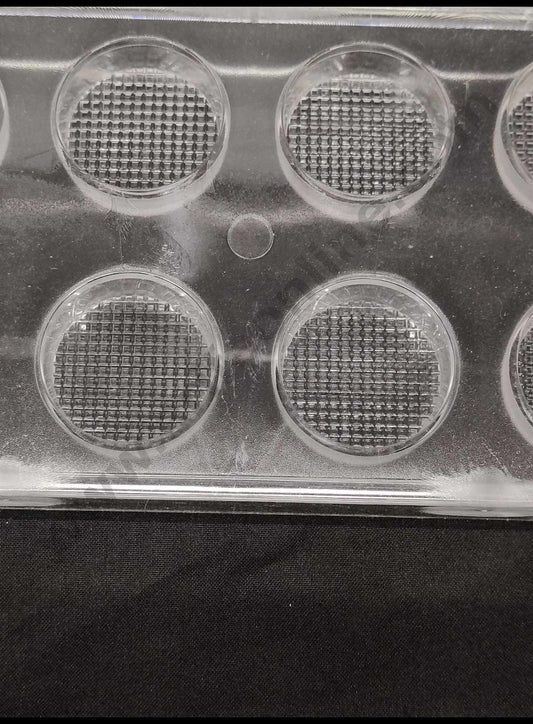Cake Decor 8 Cavity Round Shape Small Polycarbonate Chocolate Mould