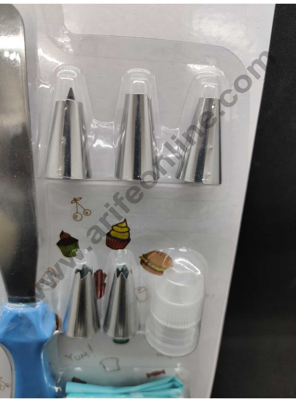 8pc Set Of Palette Knife Nozzles  Coupler with Silicon Piping Bag SBPN-001  (UD)