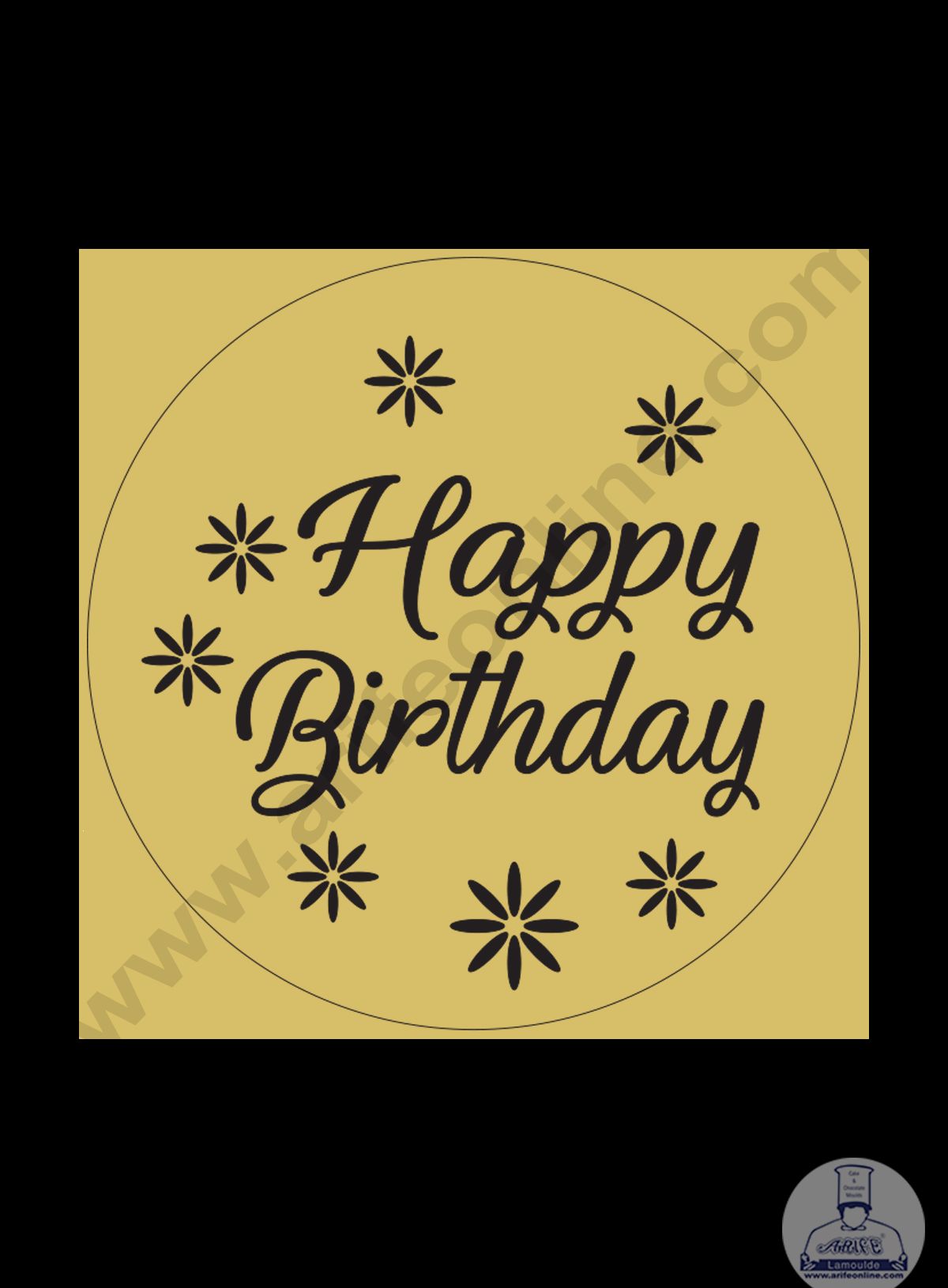 Cake Decor Acrylic Happy Birthday Coin Topper for Cake and Cupcakes ( SBMT-Coin-006 )