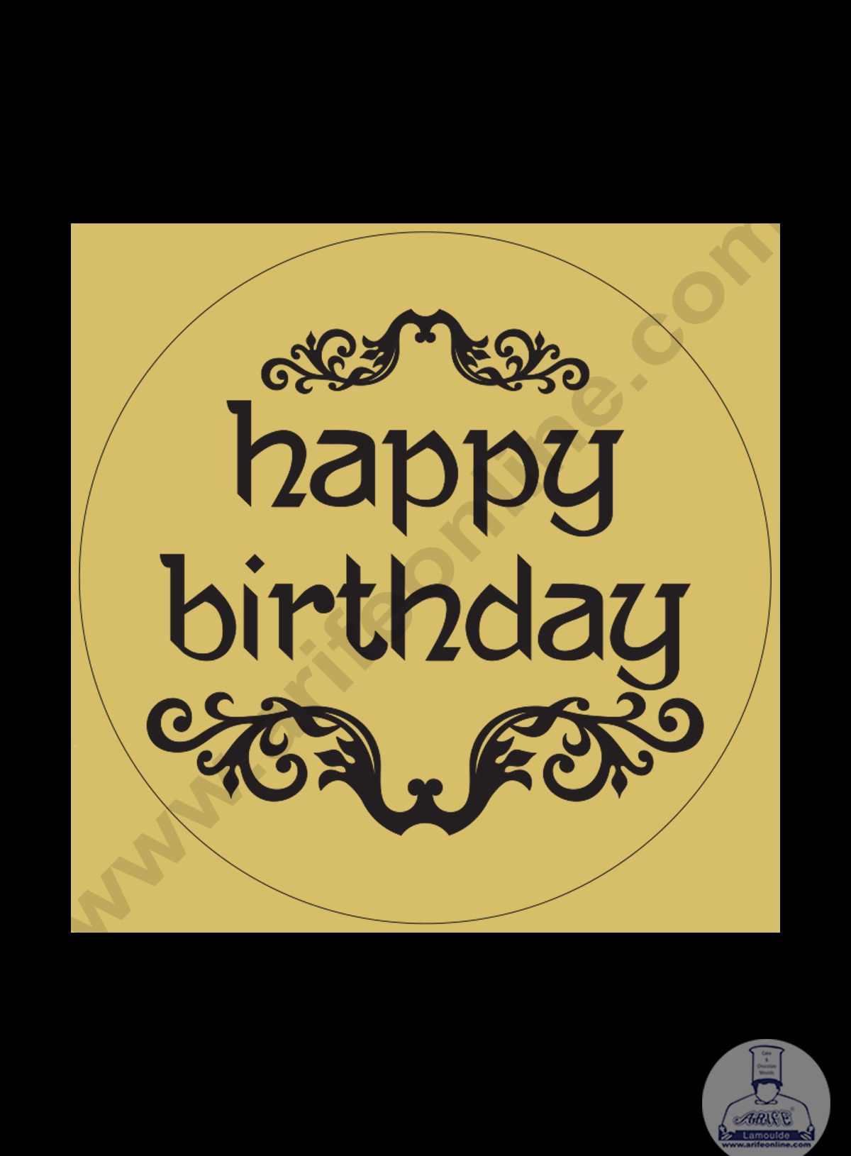 Cake Decor Acrylic Happy Birthday Coin Topper for Cake and Cupcakes ( SBMT-Coin-008 )