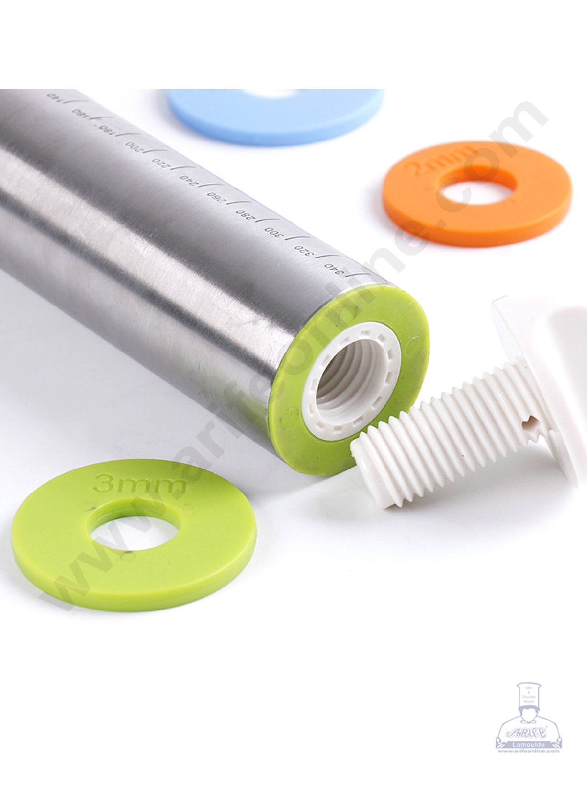 Cake Decor Adjustable Stainless Steel Rolling Pin