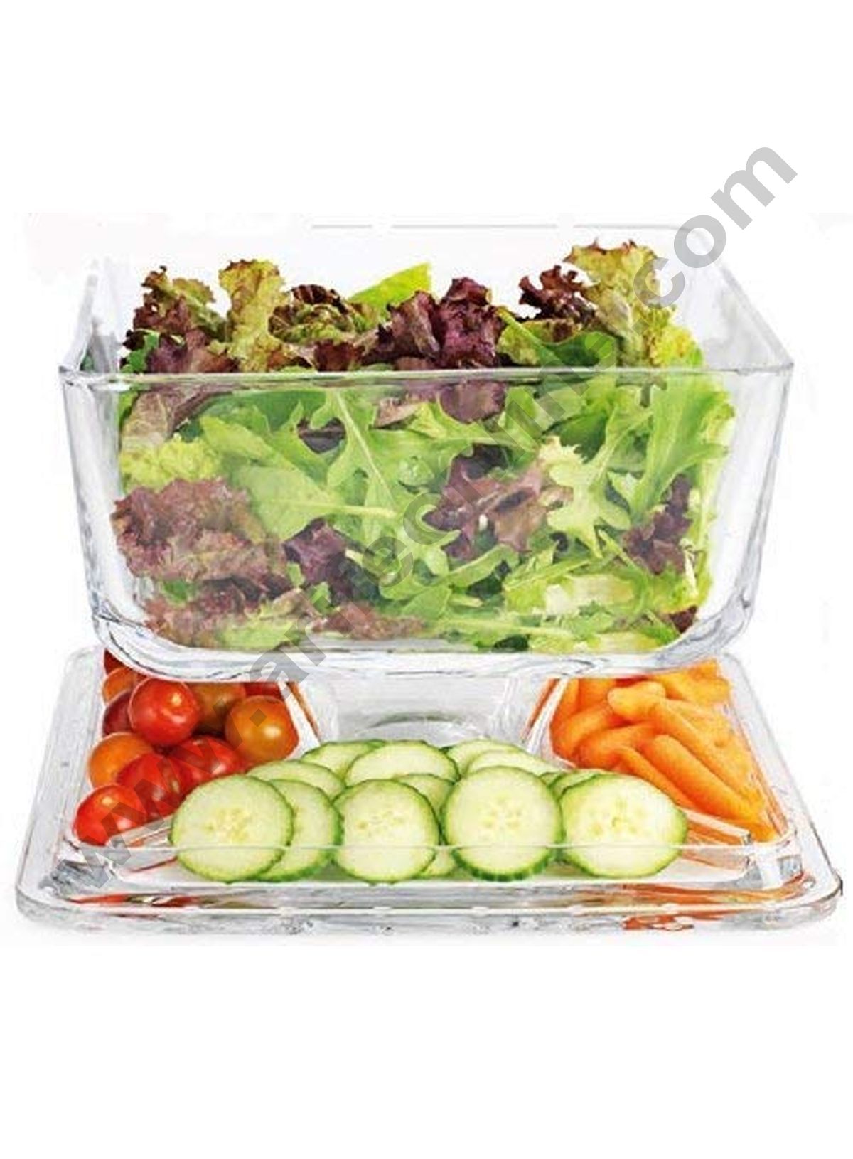 Cake Decor Amazing Cake Stand Multifunctional Cake and Salad Server with 5 Compartment Tray or Center Dip Bowl