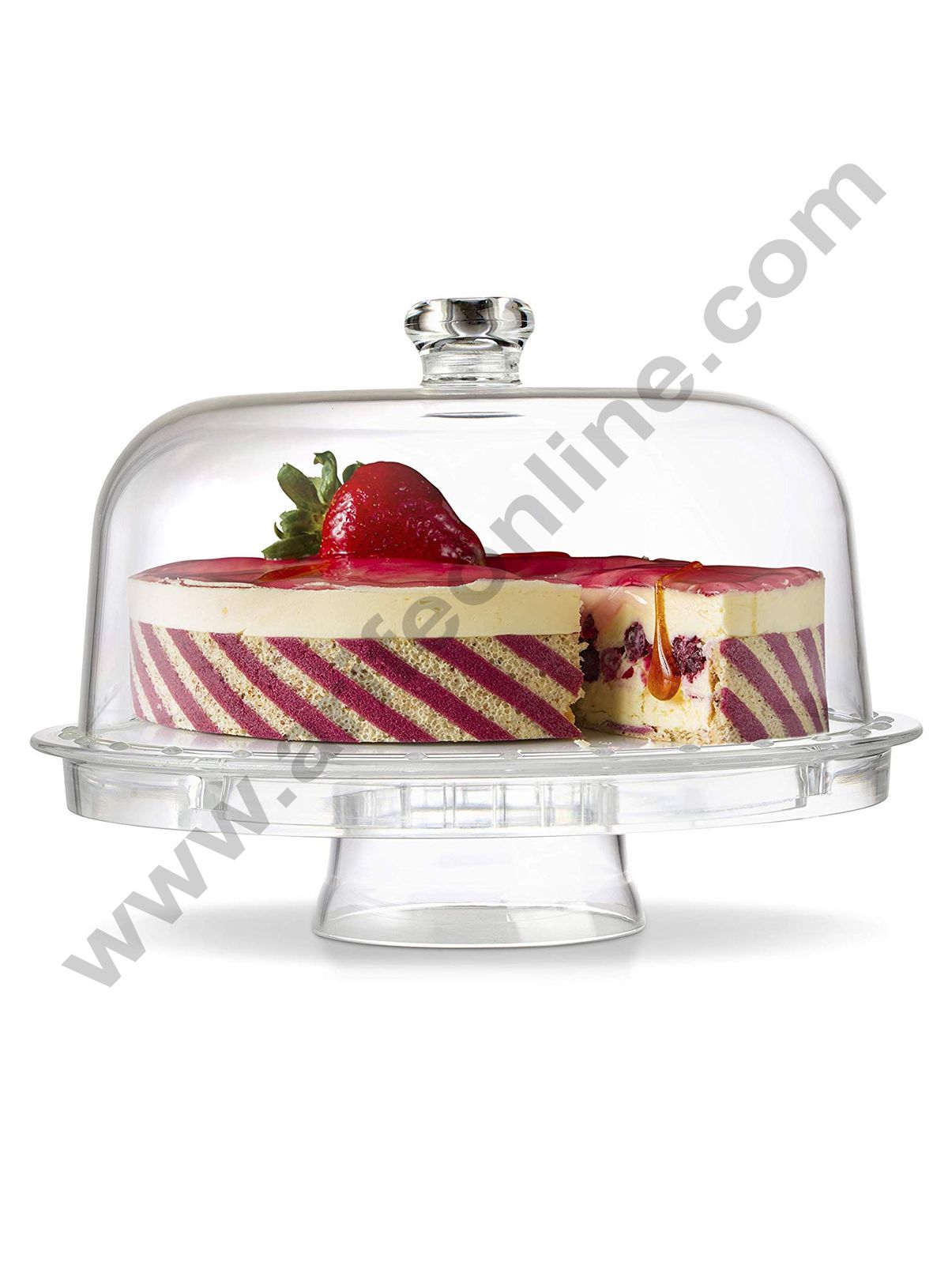 Amazing Cake Stand Multifunctional Cake and Salad Server with 5 Compartment Tray or Center Dip Bowl Round  (MOQ 12 PCS)