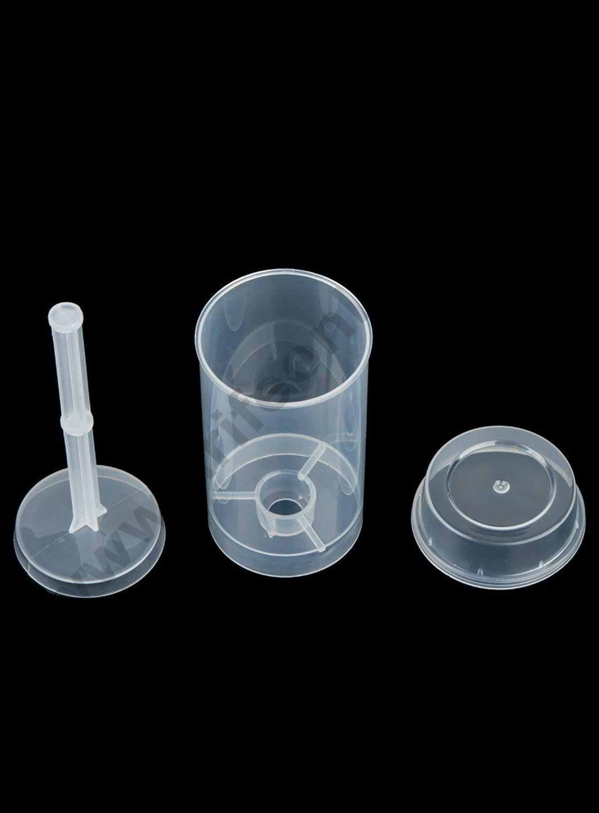 Cake Decor Clear Push-Up Cake Pop Shooter Push Pops Plastic Containers with Lids & Sticks, Pack of 12