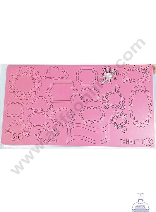 Cake Decor Different Frames Shape Acrylic DIY Stamp Embossed Fondant Cake Decorating TXHMI-74