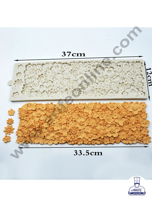 Cake Decor Floral Border Simpress Silicone Mold Cake Decorating Fondant Gum Paste Icing