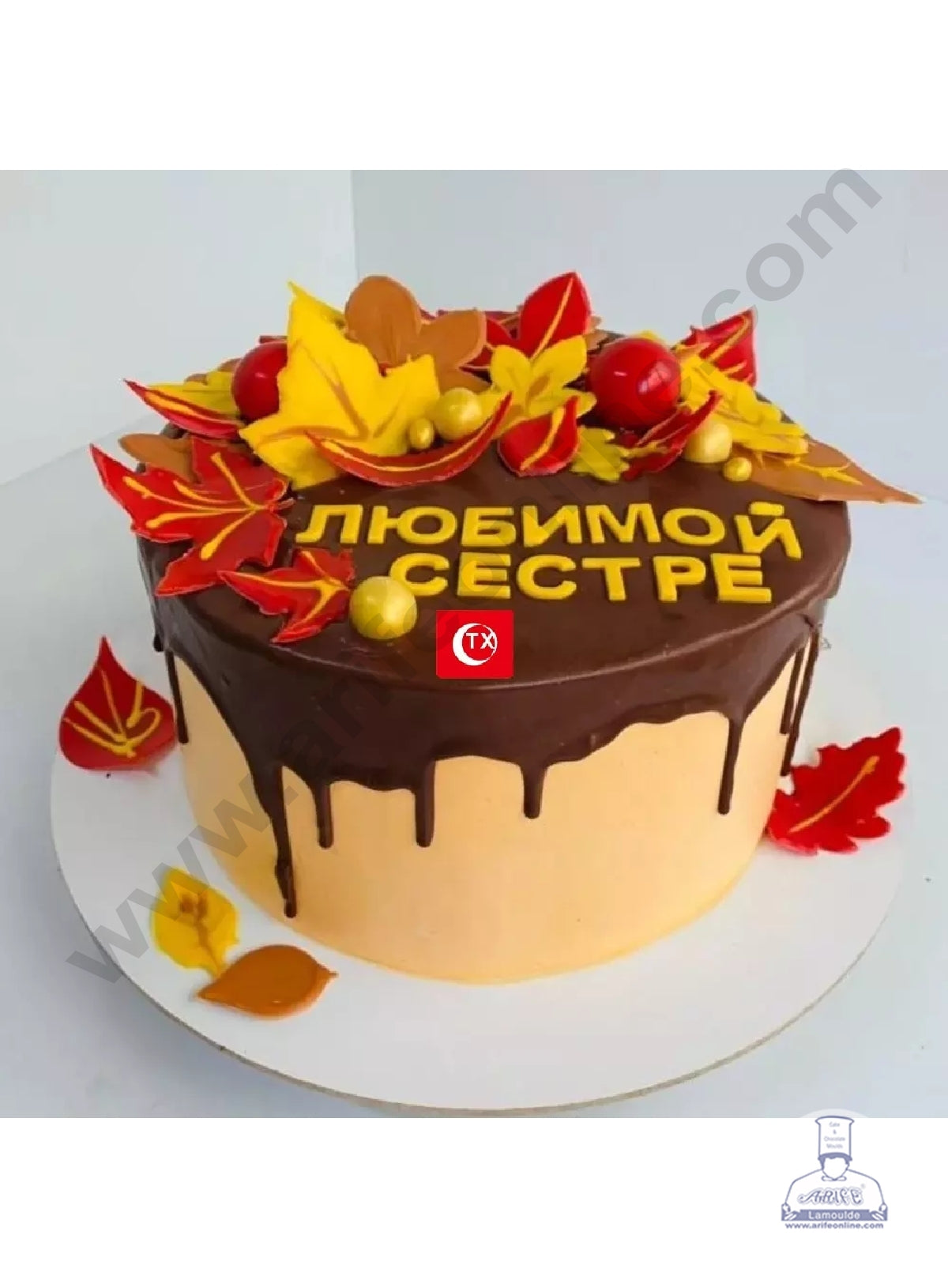 Cake Decor Flower Making Chocolate Stencil Mould - Autumn Leaves (SBTXF-008)