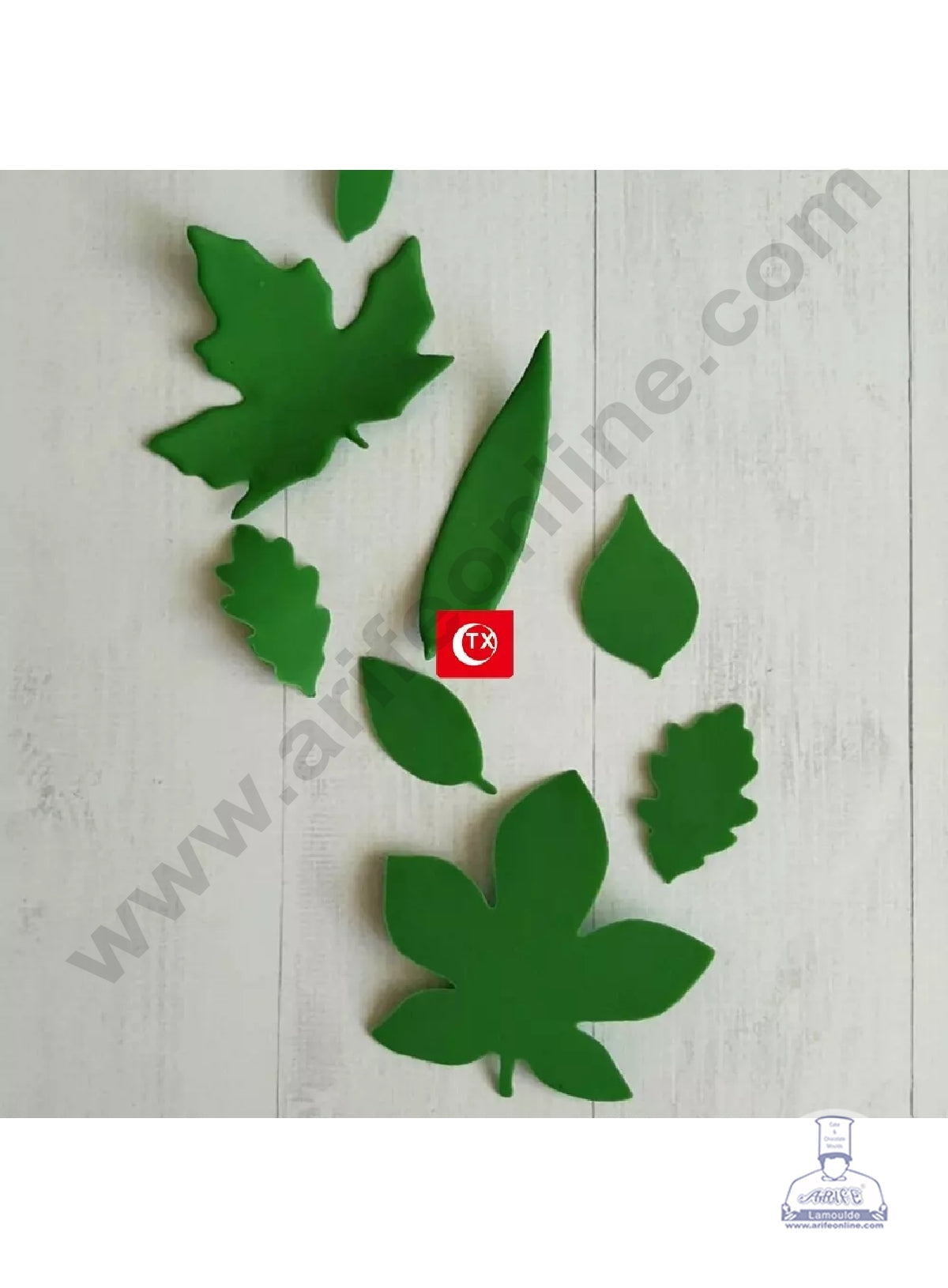 Cake Decor Flower Making Chocolate Stencil Mould - Autumn Leaves (SBTXF-008)