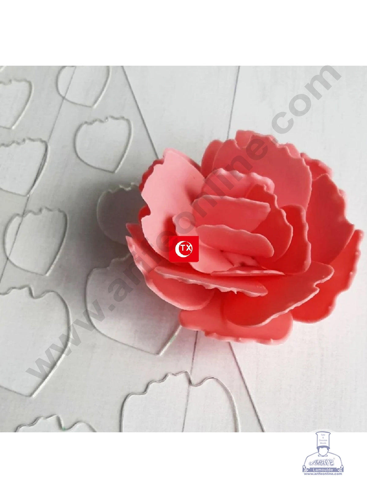 Cake Decor Flower Making Chocolate Stencil Mould - Peony (SBTXF-002)