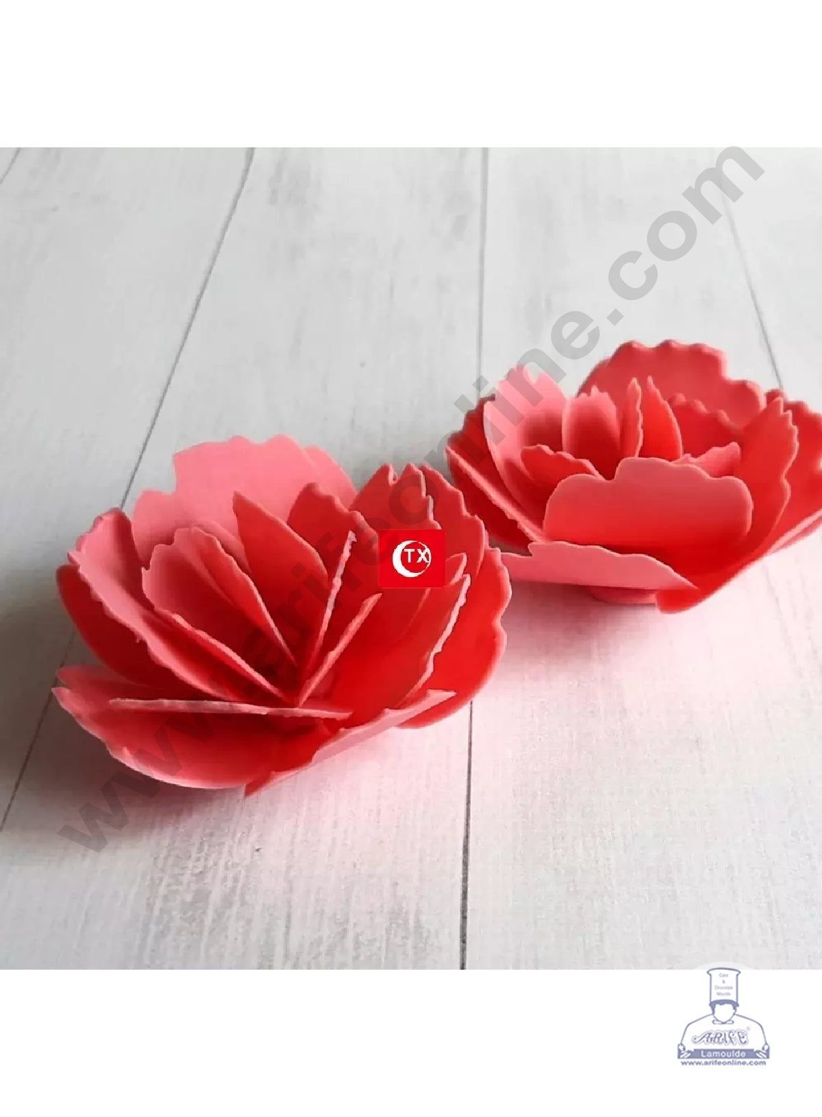 Cake Decor Flower Making Chocolate Stencil Mould - Peony (SBTXF-002)
