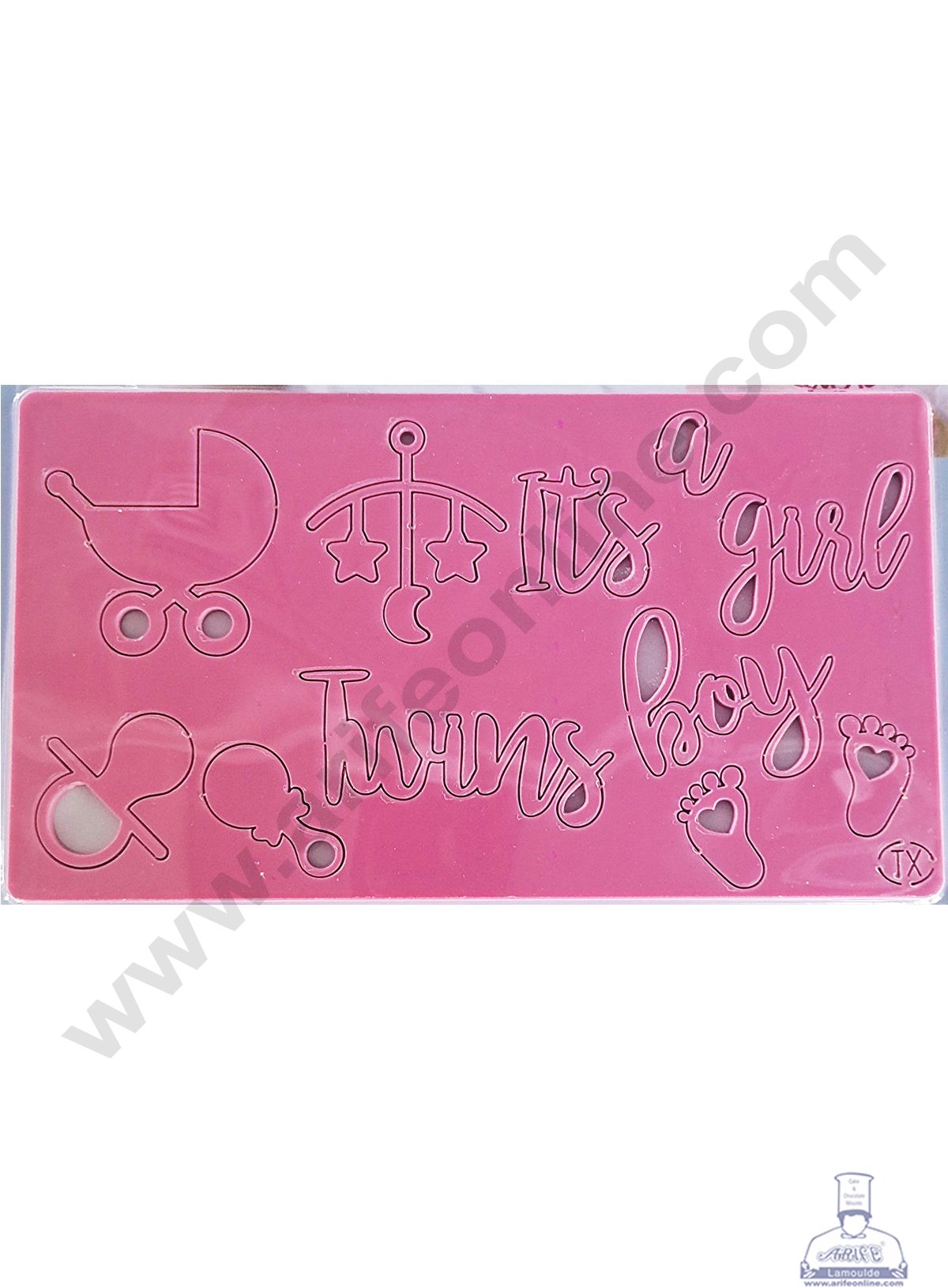 Cake Decor Its a Boy Its a Girl Theme Shape Acrylic DIY Stamp Embossed Fondant Cake Decorating TXHMI