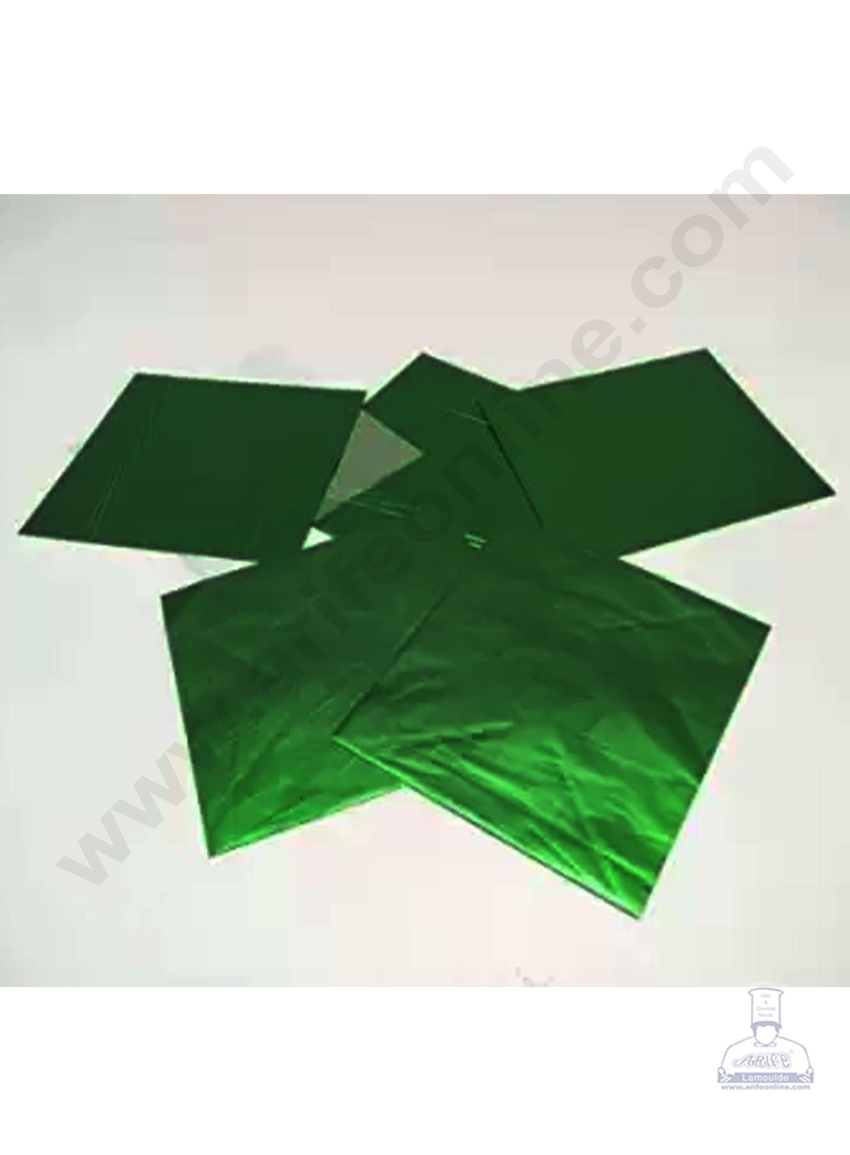 Cake Decor Metallic Plastic Chocolate Wrapper, Dark Green