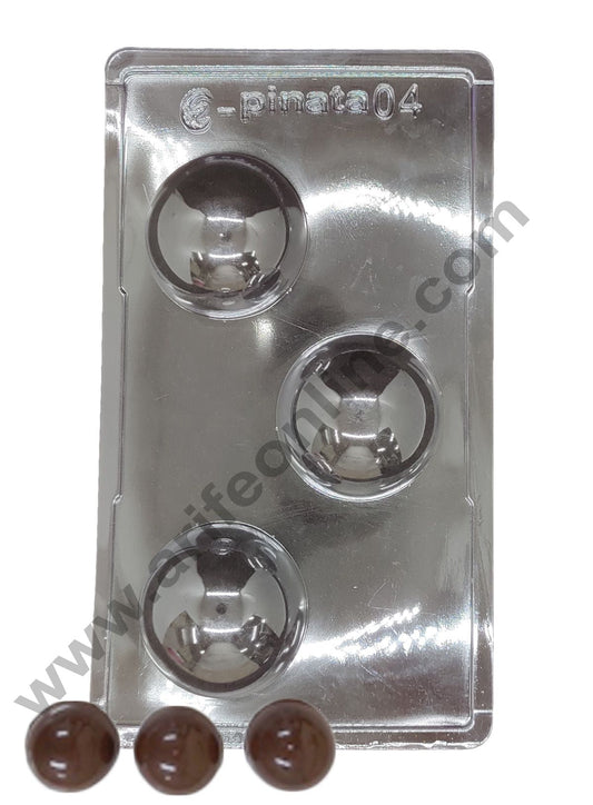 Cake Decor PVC Pinata Moulds - Round Pinata Small 3 Cavity - Pinata 04