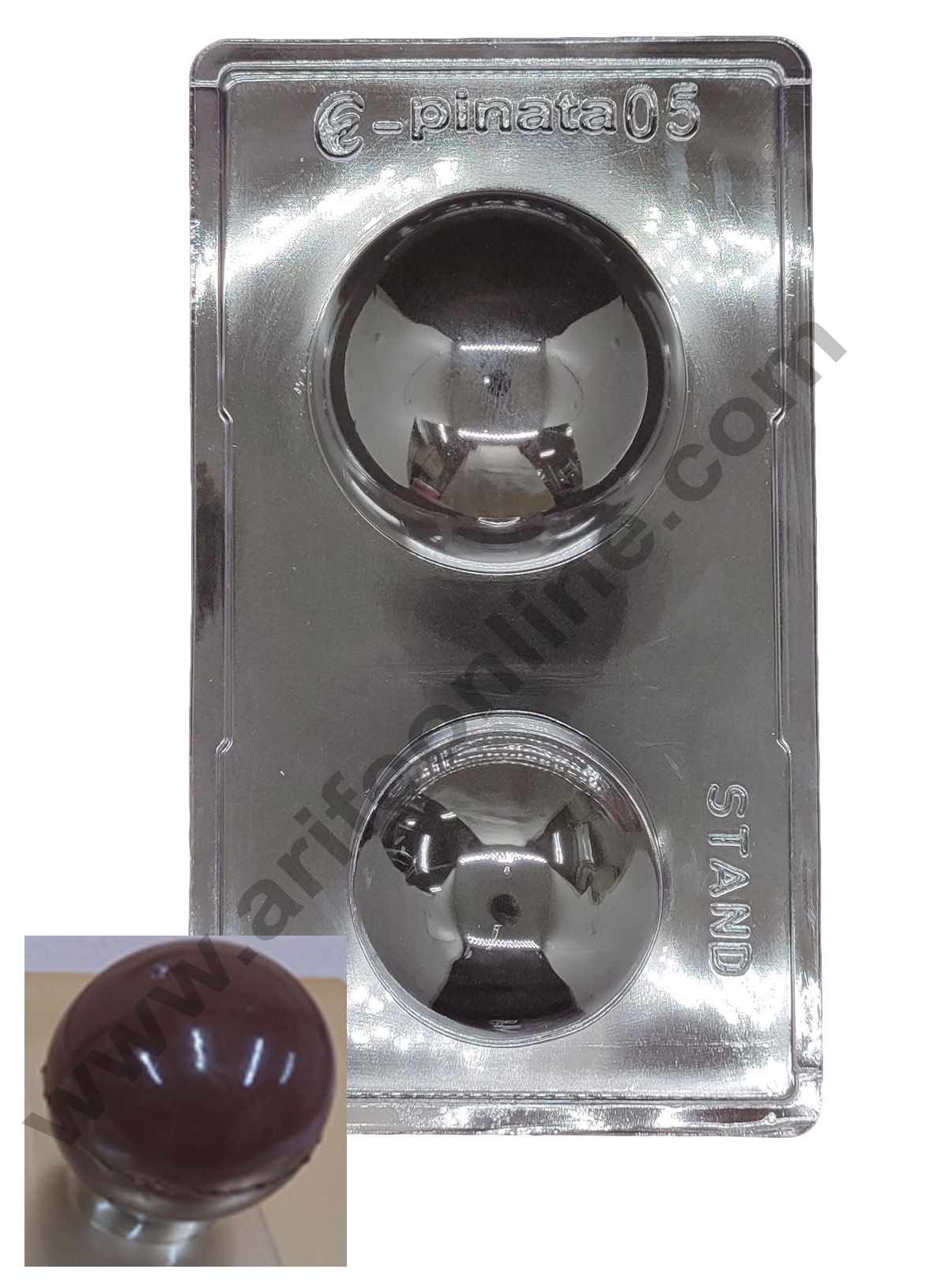 Cake Decor PVC Pinata Moulds - Round Small Pinata With Stand 2 Cavity - Pinata 05